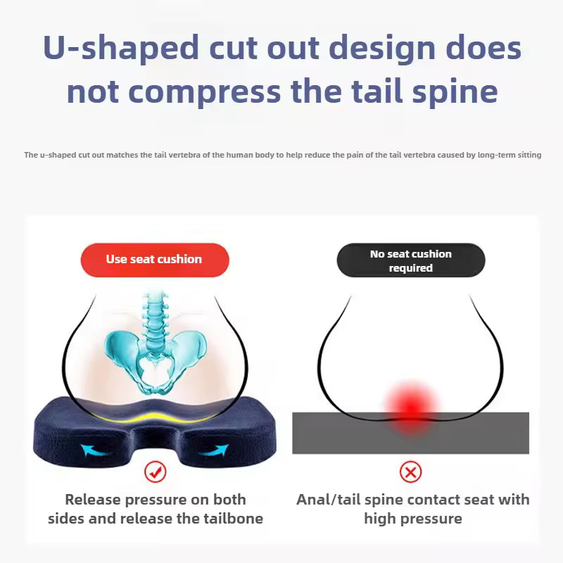 Orthopedic Seat Cushion for Hip & Tailbone Pain Relief